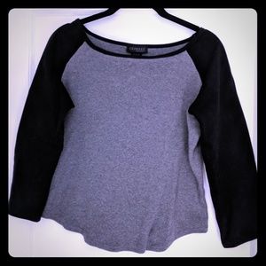 Express Black and Grey Raglan top
